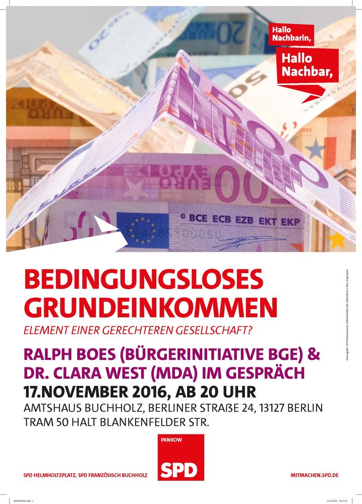 Einladung Bedingungsloses Grundeinkommen